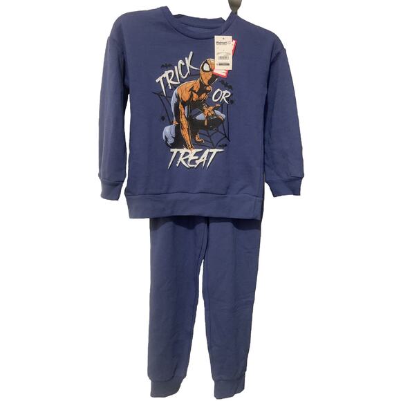 Spider-Man Boys Halloween Sweatshirt and Pant Set, 2-Piece, Size 7 New - Picture 1 of 8